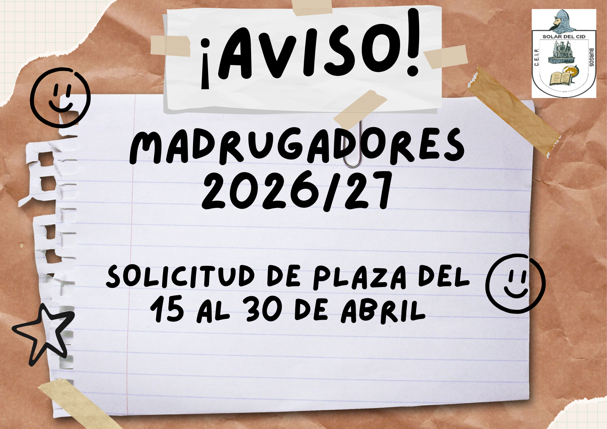 CARTEL MADRUGADORES 26/27